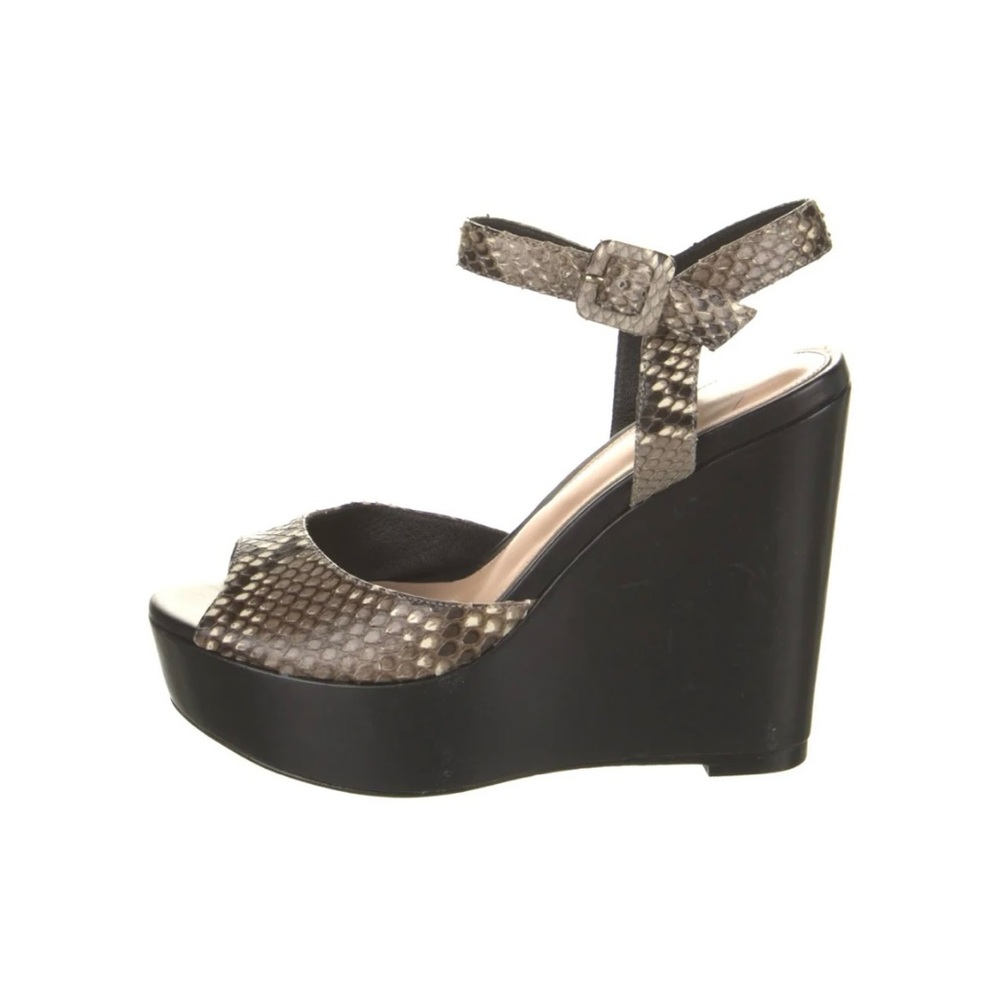 ALEXANDRE BIRMAN Leather Animal Print Tan & Brown Sandals Sz EUR.40, US 9/9.5